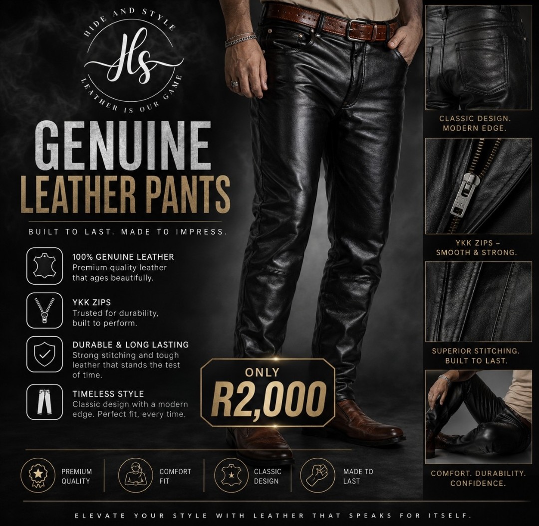 Genuine leather pants 