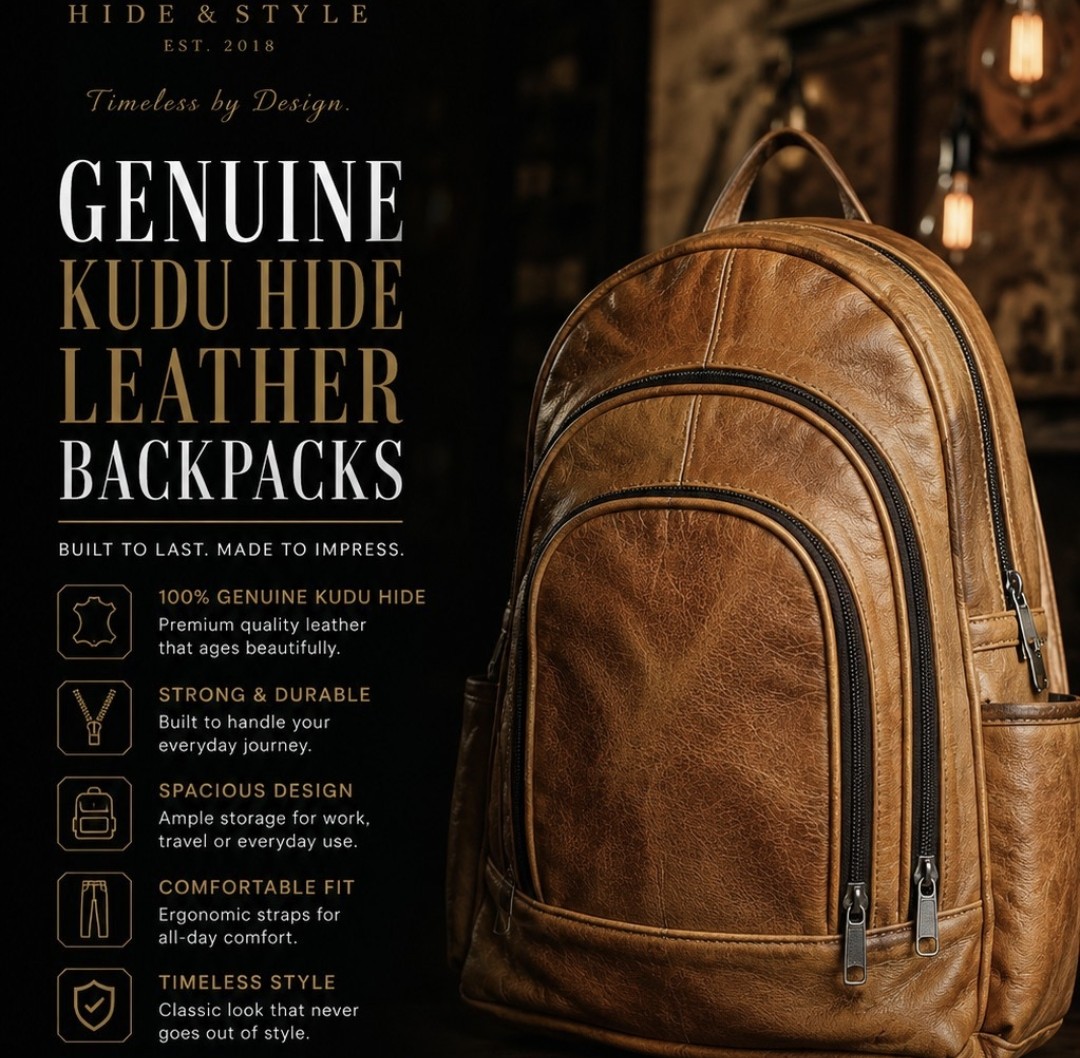 Kudu leather backpack